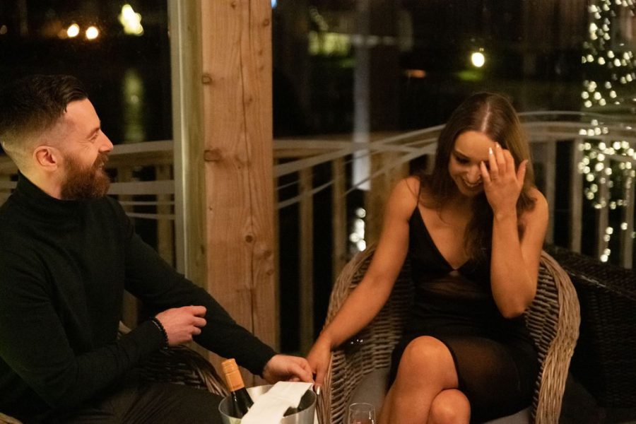 Wedding photograph, Surprise Proposal Wineport Lodge Athlone at Christmas