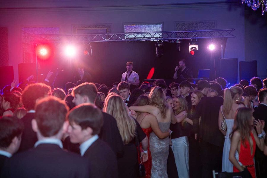 Students dancing at a college ball in Killashee